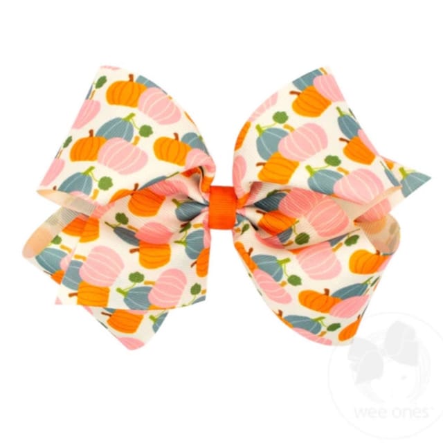 WO King Autumn Harvest Bow-Multi Pumpkins