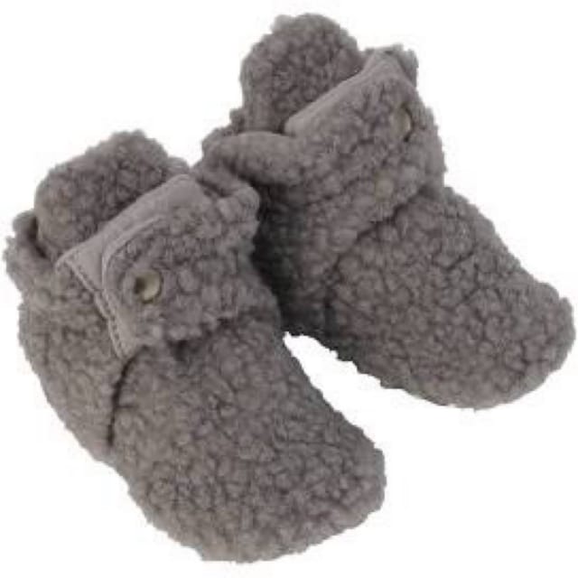 Robeez Sherpa Snap Booties-Light Blue-3/6M