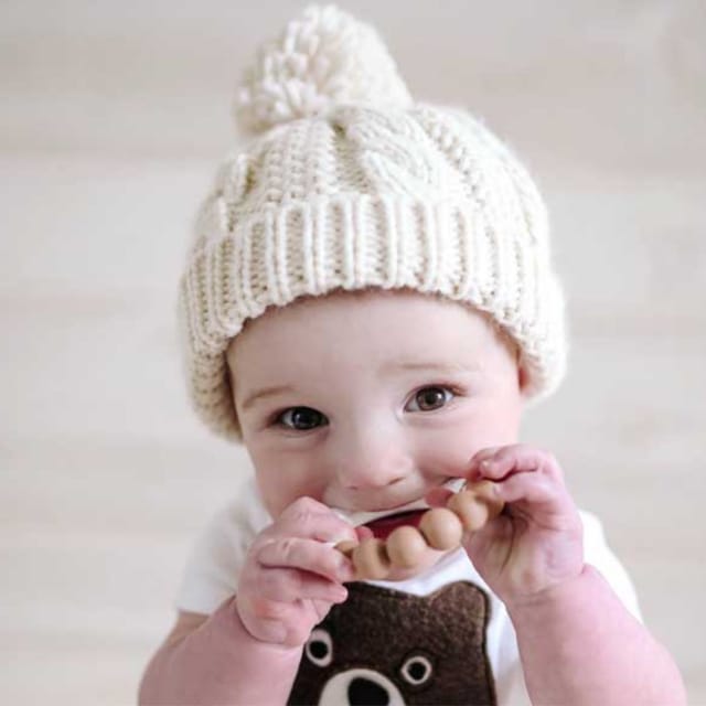 HL Cable Knit Beanie-Natural