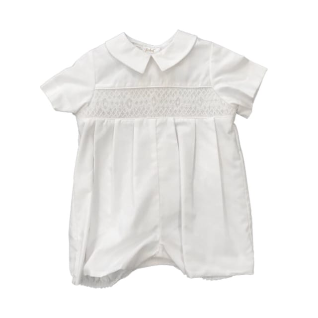 Rosalina Smocked White Shortall