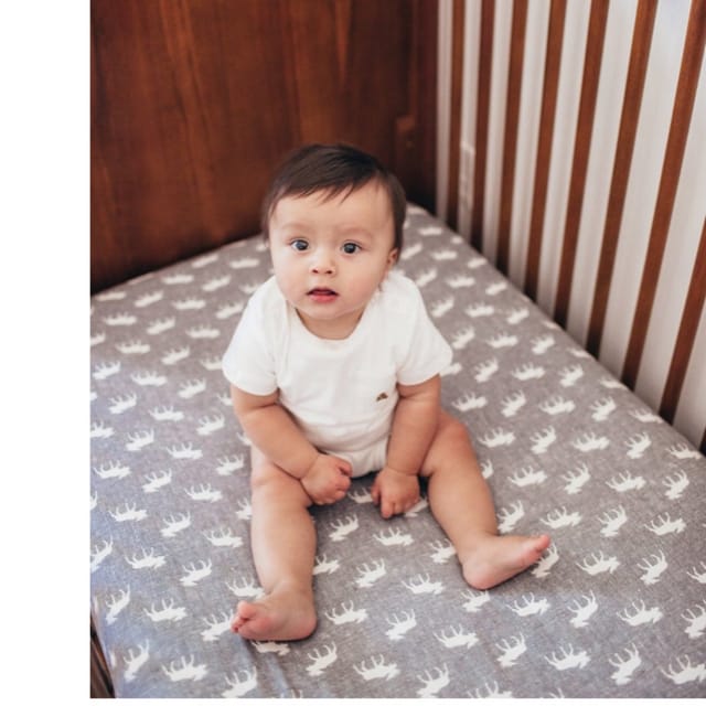 Copper Pearl Fitted Crib Sheet