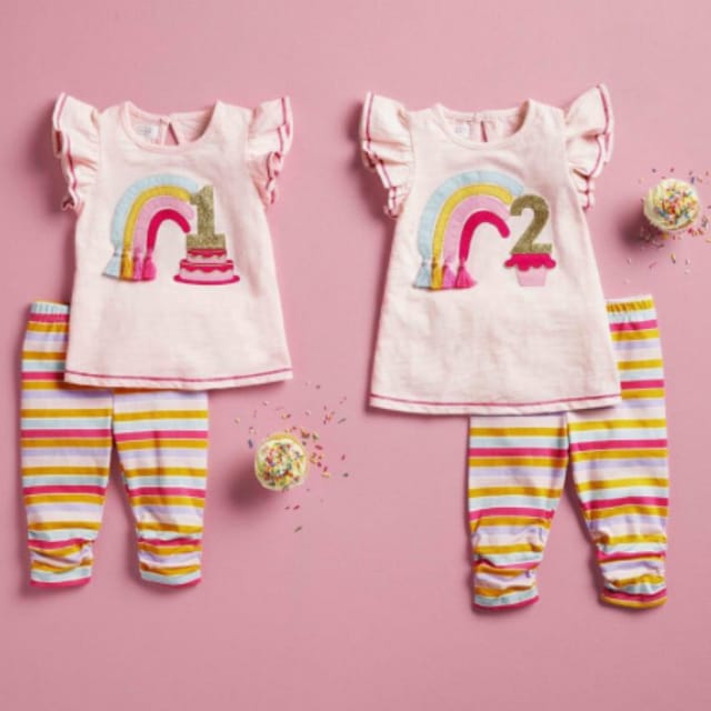 MP 2Pc Birthday Tunic & Capri Set-Asst.