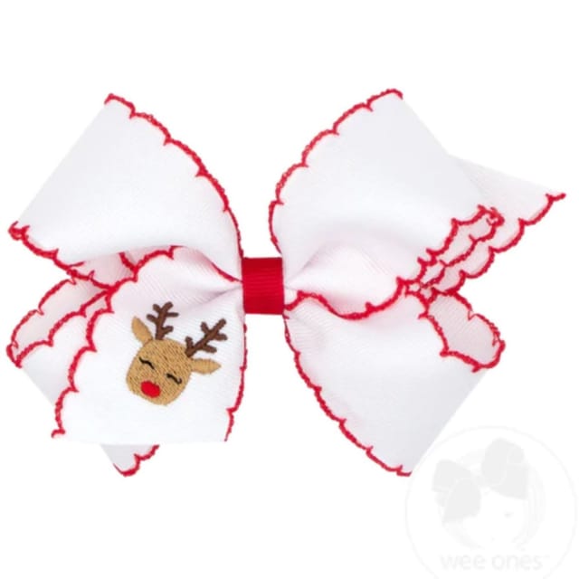 WO Medium Moonstitch Emb. Reindeer Bow-Asst.