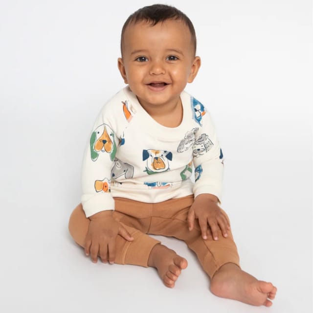 AD French Terry Sweatshirt & Jogger Set-Furry Friends
