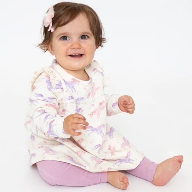 AD Ruffle Tunic Top & Legging Set-Dreamy Unicorn
