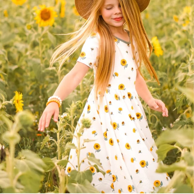 Kyte Baby Twirl Dress-Sunflower