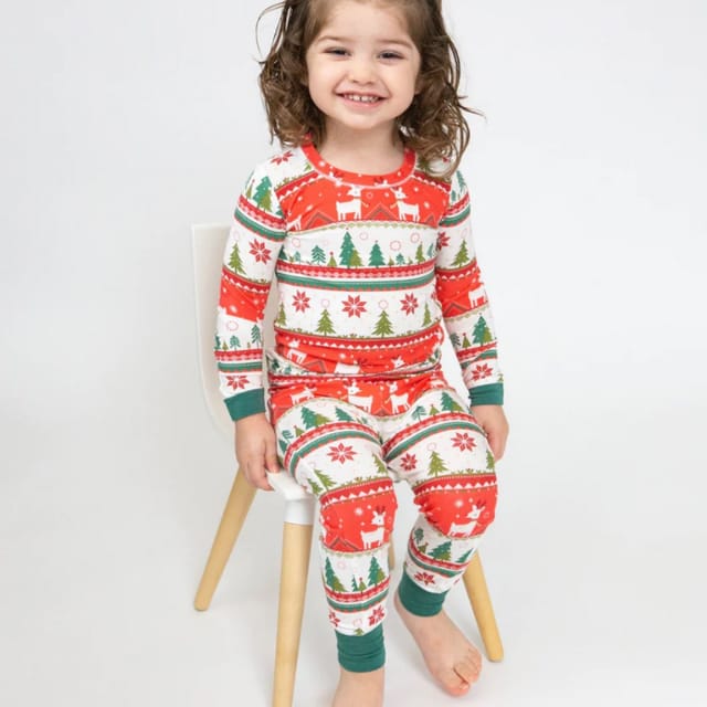 AD 2Pc LoungeWear Set-Fair Isle Reindeer