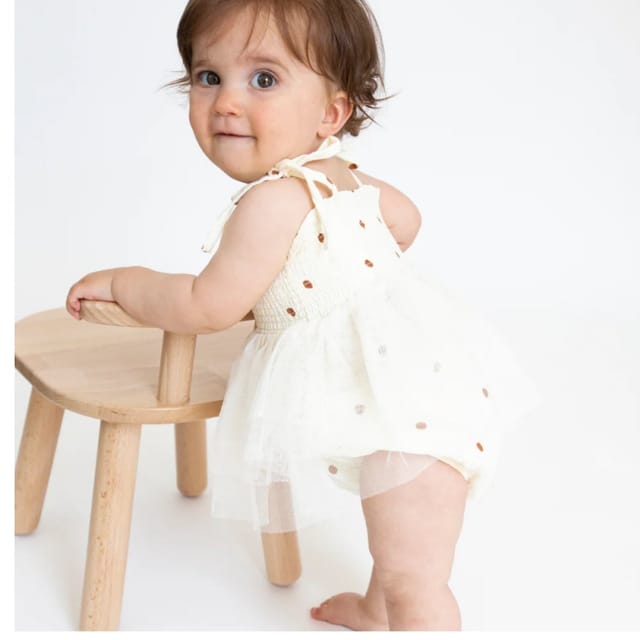 AD Tutu Bubble-Cashew Polka Dot