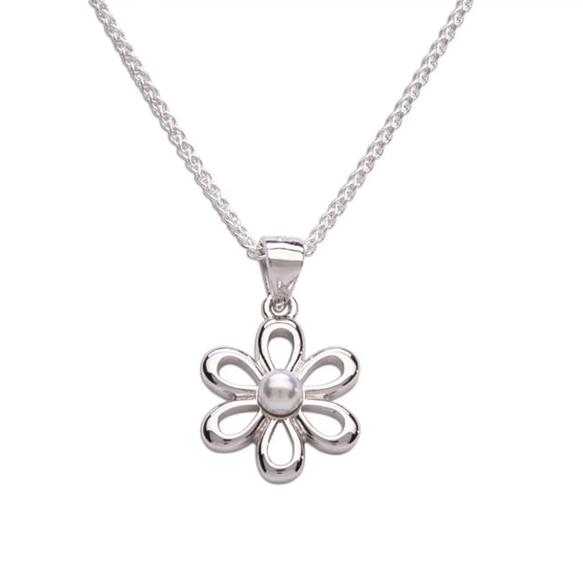 CM Sterling Silver Daisy Necklace