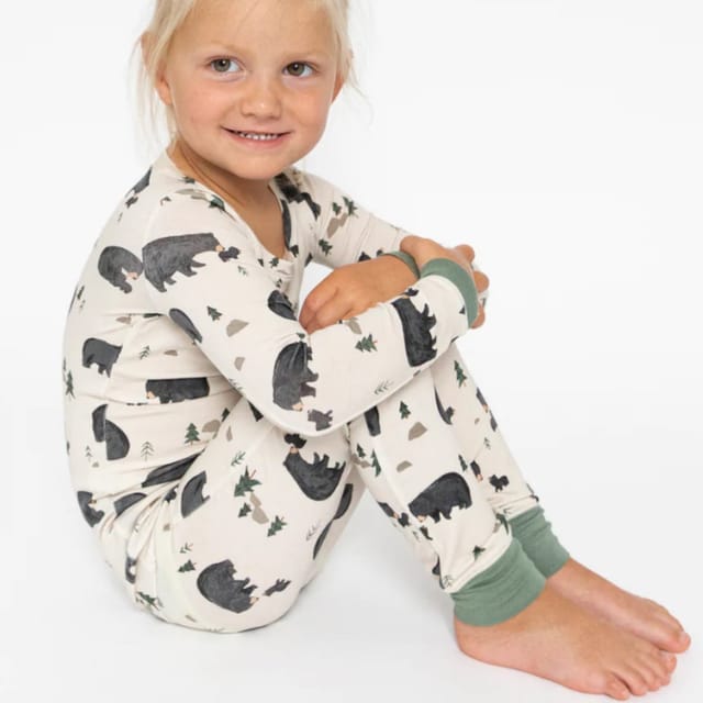 AD 2Pc LoungeWear Set-Black Bears
