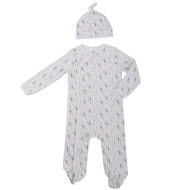 A&O Preemie Footie & Hat Set-Shapes
