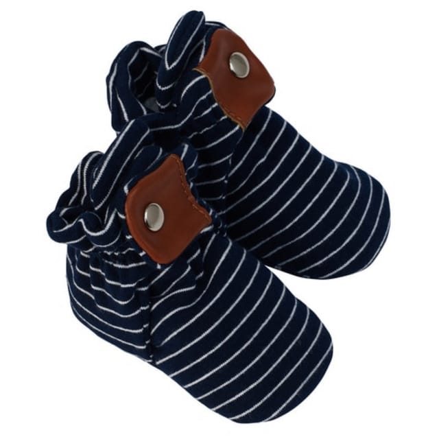 Robeez Snap Booties-Navy Stripe