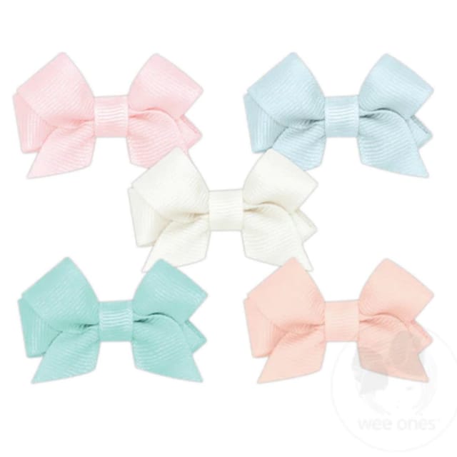 WO 5Pk Baby Front Tail Bow Set-Pastels