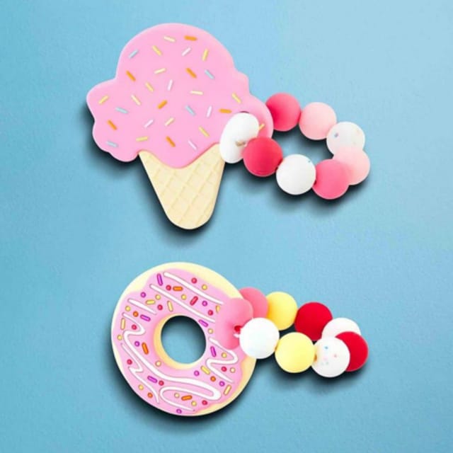 MP Silicone Teether-Asst. Dessert