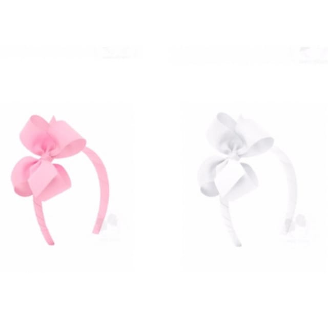 WO Med. Grosgrain Bow on Hdbnd-Asst.
