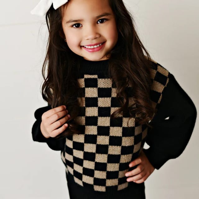 OD Black Check Sweater