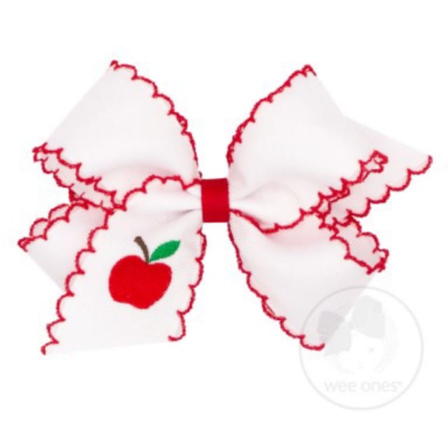WO Medium Moonstitch Emb. Apple Bow
