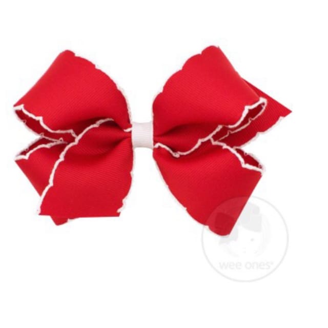 WO Medium Moonstitch Bow-Red