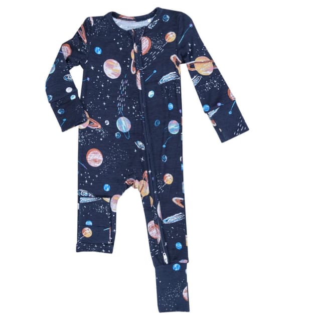 AD Convertible 2Way Zipper Footie-Solar Systems