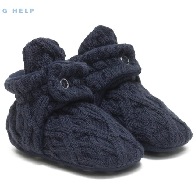 Robeez Snap Booties-Diamond Navy-3/6M
